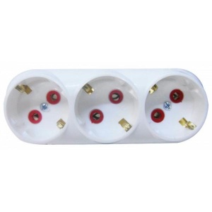 Pachet - 5 x Bec LED disco rotativ colorat cu fasung E27, 3W+ 5 x Fasung stecher cu intrerupator + 2 x Triplu stecher + Prelungitor cu protectie pentru supratensiune si buton On/Off, 6 prize, 3M - Img 2
