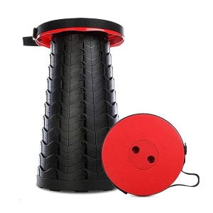 Scaun pliant, Portabil, 26 cm, Nailon, Negru/Rosu, Regal Trade