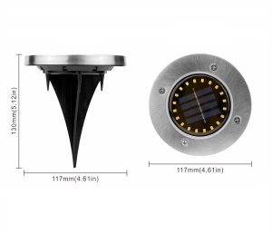 Set 12 lampi solare tip spot pentru gradina, 20 x LED, buton ON/OFF, senzor de lumina, alb cald 18-18 K KATHODE - Img 2