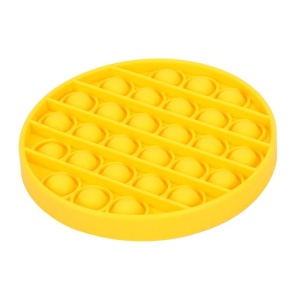 Set 2 Jucarii antistres din silicon, Pop it now, Push Bubble, forma Unicorn Portocaliu si Cerc Galben 18/13 cm, LikeStore - Img 2