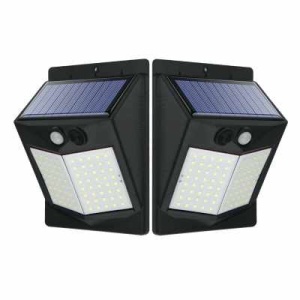 SET 2 lampi cu incarcare solara, 80 x LED, senzor de miscare KATHODE