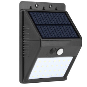 Set 2 lampi cu incarcare solara si senzor de miscare, 20 becuri LED-uri, montare pe perete, fara cabluri - Img 2