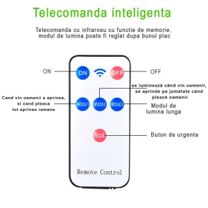 Set 2 lampi solare ajustabile Tiessa, cu telecomanda, 90 de LED-uri, 3 moduri de functionare, rezistente la apa - Img 3