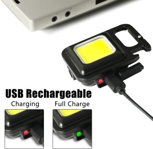 Set 2 lanterne magnetice de buzunar W5310, Tip breloc, LED, 500 lm, 800 mAh, 61x45 mm, Negru - Img 4