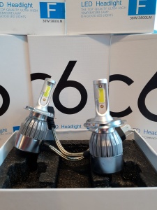 Set 2 Leduri H4 pentru far auto, putere 36W, 6500K, luminozitate 3800 Lumeni - Img 2