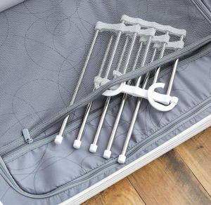 Set 2 umerase haine, Inox, 30 x 21 cm, Argintiu/Alb - Img 4