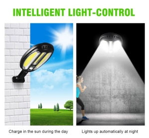 Set 2 x lampa cu incarcare solara si telecomanda, senzor de miscare si lumina, 3 moduri de iluminare, stare de veghe, 138 x led, HB-8288A K KATHODE - Img 3