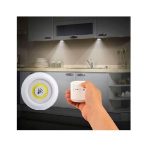 Set 3x lampa led controlate prin telecomanda, alimentare cu baterii Alb - Img 2