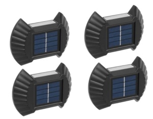 Set 4 Lampi solare de perete, 2 LED-uri, lumina calda, acumulator 700mAh