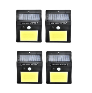 Set 4 lampi solare, Tiessa®, 40 de LED, senzor de miscare, 0.55W