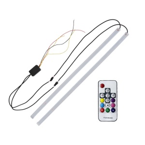 Set Benzi led, lumini auto de zi, DRL, 60 cm, RGB, 7 culori, cu telecomanda, K KATHODE