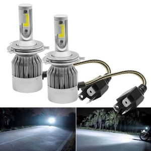 Set de 2 becuri H4 MTOOLS, 6000 k, 36w, lumina alba tip led, cu 2 faze - Img 3