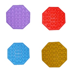 Set x 4 jucarii antistres din silicon POP IT - hexagon - K KATHODE