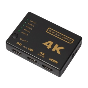 Splitter HDMI 4K, switch 5x1 porturi cu telecomanda, negru
