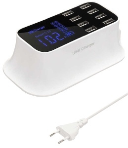 Statie de incarcare, USB 3.0 Fast Charger 8 Porturi USB, afisaj digital, 8A 5.2V, K KATHODE