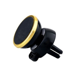 Suport auto magnetic universal, pentru telefonul mobil, rotatie 360°, negru/auriu