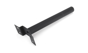 Suport pentru Proiector Stradal, Prindere pe Perete, Diametru 5 cm, Lungime 49 cm, Metal, Negru