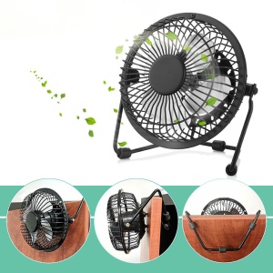 Ventilator de masa Timeless Tools cu USB, 0.25 W, Silentios, 360°, Palete durabile din aluminiu, 15 x 14 x 8.5 cm, Negru - Img 7