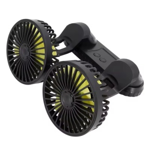 Ventilator dublu pentru masina, rotire 360 grade, 2 trepte de viteza, 12V, K KATHODE - Img 2