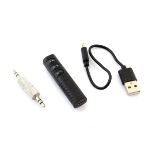 Adaptor Bluetooth Auto 12V cu Mufa Jack pentru AUX de la Masina, Microfon si Cablu USB