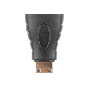 Adaptor HDMI mama la miniHDMI tata, Lanberg 42744, rezolutie 3842 x 2160 la 30 Hz, ARC, negru - Img 2