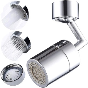 Aerator pentru chiuveta YWD-FMM, 2 functii, Rotire 720 grade, Metal, 22-24 mm, Argintiu - Img 5