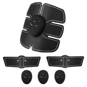 Aparat Electrostimulare EMS Pro, 3 Piese Tiessa®, Smart Fitness, Abdomen, Maini, Picioare, Electrostimulare, Tonifiere, 6 Programe, 10 Trepte Intensitate, Negru