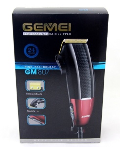 Aparat profesional de tuns Gemei GM 807, Alb/Rosu, 9 piese - Img 3