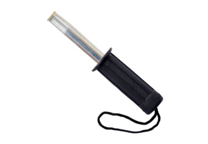 Baston telescopic cu arc de autoaparare, argintiu cu 3 elementi - Img 3