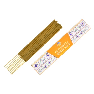 Betisoare parfumate premium e-palosanto Palo Santo si Salvie Alba 15 grame
