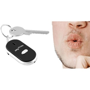 Breloc Anti-Pierdere Chei cu Functie de Localizare si Gasire prin Fluierat si Iluminare LED, Negru/Argintiu - Img 4