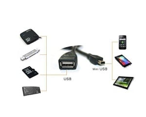 Cablu OTG tableta PC - Mini USB tata to USB mama - Img 2