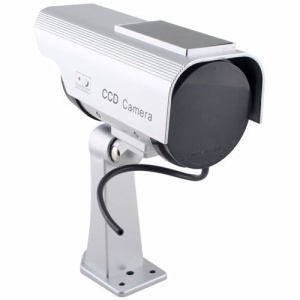 Camera de Supraveghere pentru Interior/Extrior Falsa , Alimentare Solara, Panou Solar Inclus, Lumina LED, Usor de montat si instalat, Design Ergonomic, Argintiu - Img 7