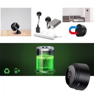 Camera de supraveghere, Vaxiuja, Wi-fi, Calitate video HD 1080P, Senzor miscare, mini, Wireless, Negru - Img 6