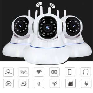 Camera supraveghere Video 3D HD Wifi, MEILAN, viziune nocturna, audio pe 2 cai, anti-zgomot, detectare de miscare，Alb - Img 5