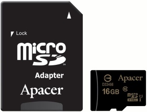 Card microSDHC UHS-I 16GB clasa10 cu adaptor SD, Apacer - Img 2