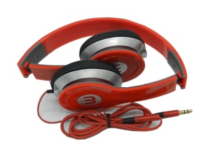 Casti audio pliabile,MEGA BASS,Microfon Incorporat, Rosu - Img 2