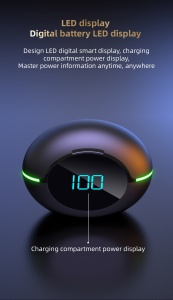 Casti bluetooth wireless 5.3, rezistente la apa, indicator baterie, asistent vocal, cutie reincarcare Y80 K KATHODE - Img 8