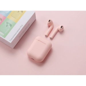 Casti Wireless Bluetooth I12 Macaron Stereo Cu Functie Apelare, Control Muzica, Cutie Incarcare Inclusa, Android/ IOS, Selling Depot, Radio-FM, Aux, SD Card, Roz - Img 3