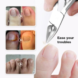 Cleste pedichiura, Pentru Unghiile Incarnate Sau Groase, Excitat®, Inox, Negru/Argintiu