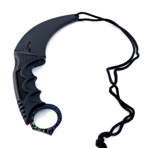 Cutit Karambit Ultra Beast, CS:GO pentru antrenament, fara tais, teaca si snur de agatat, 19 cm - Img 2