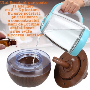 Difuzor Arome 300 ml Umidificator Difuzor +Ulei Esential Lemm Inchis - Img 8