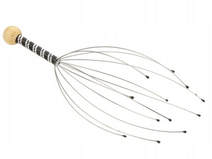 Dispozitiv metalic VerkGroup, pentru masaj capilar, cu 12 brate, lungime 22.5cm