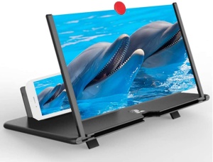 Ecran cu suport pliabil pentru marirea imaginii de pe telefonul mobil, Lupa, 12 Inch, Negru, LikeStore - Img 8