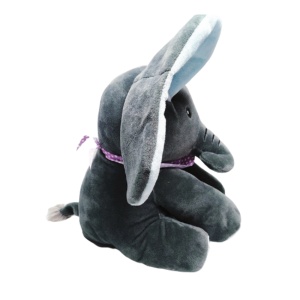 Elefant de Plus, Cantecel in Engleza, Cucu Bau, 3 ani+, 30cm, Gri cu Roz - Img 2