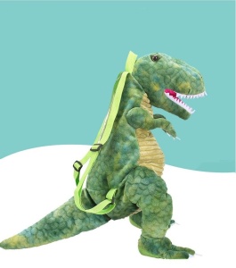Ghiozdan pentru copii de plus, forma de dinozaur, verde K KATHODE - Img 3