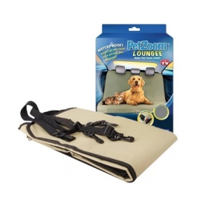 Husa auto pentru protectie si transport animale, caini si pisici, pentru bancheta autoturismului, impermeabila, antialunecare, bej, 140 x 140 cm - Img 5