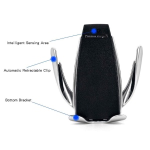 Incarcator auto wireless QI universal, model Penguin Wireless Charger, Silver-Black - Img 2