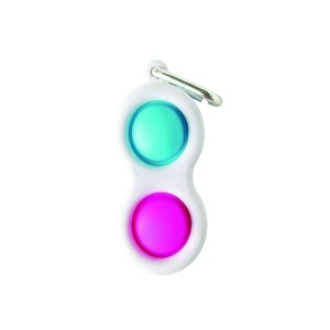 Jucarie antistres, Pop it, tip breloc, 8 cm, multicolor