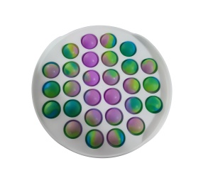 Jucarie senzoriala antistres POP IT cerc multicolor plastic/silicon K KATHODE